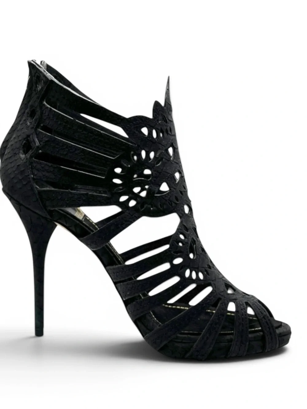 Christian Dior Black Peep-Toe High Heels from the 2009 Runway Collection - Rare